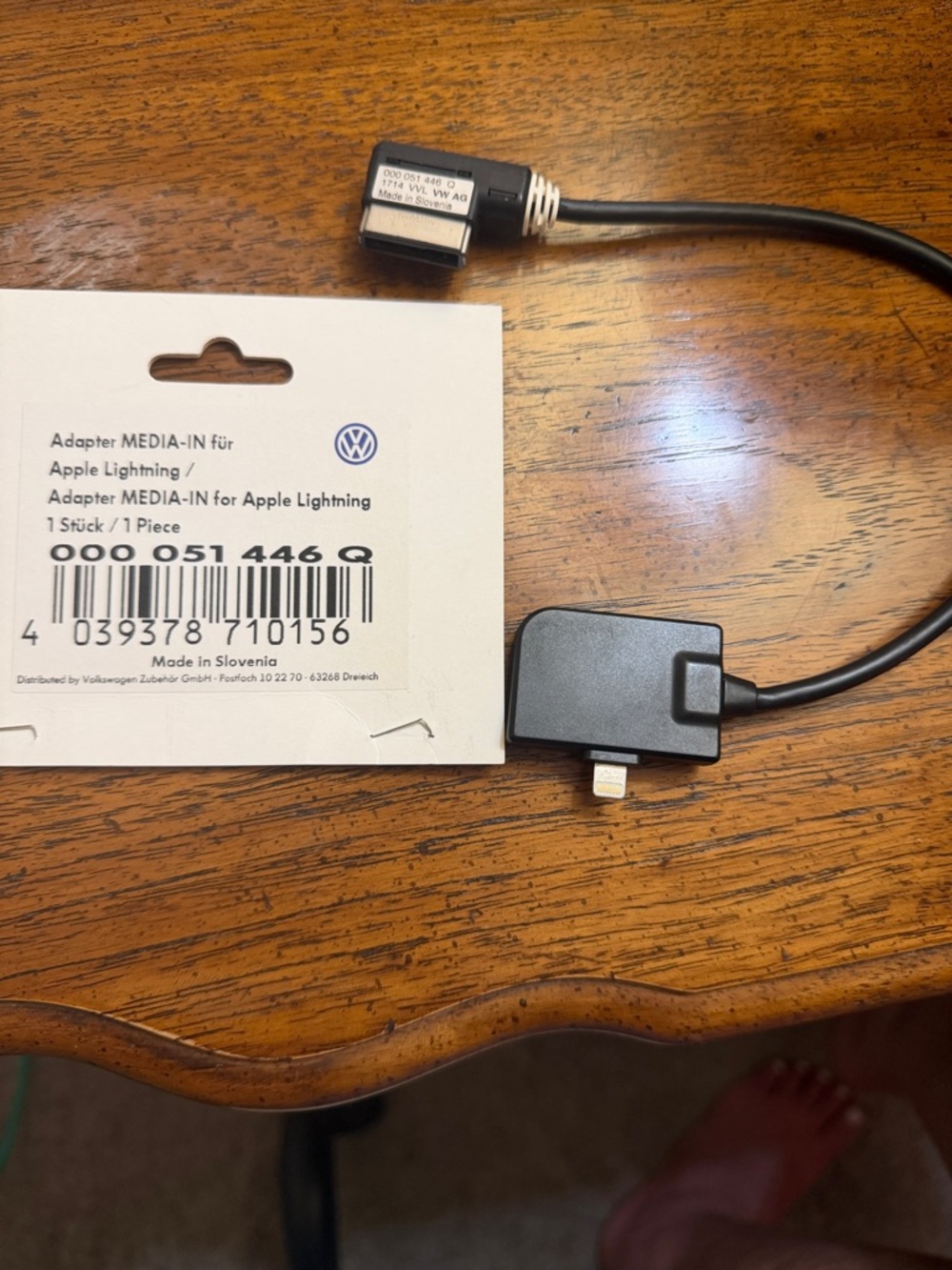 2 Volkswagen Apple Lightning Media-IN Adapters- Black